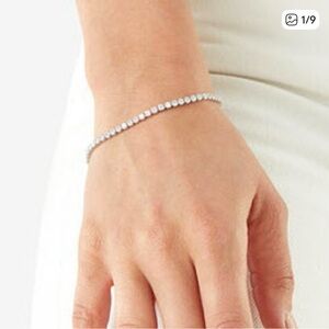 Kenneth Jay Lane Silver CZ Tennis Bracelet